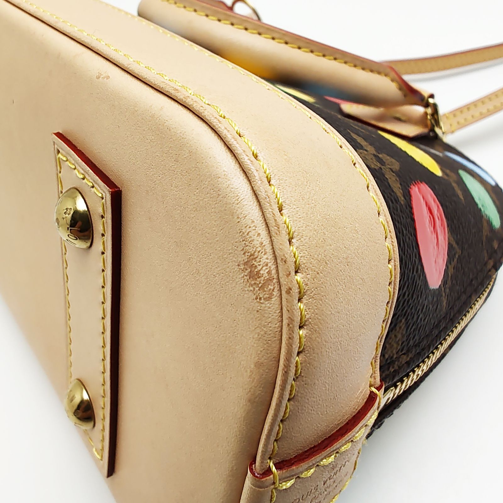 ルイヴィトン LV×YK モノグラム アルマBB 草間彌生コラボ ハンドバッグ