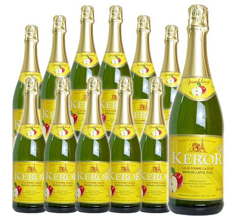 ケロー フレンチ スパークリング フルーツジュース アップル 750ml 1ケース 12本 フランス ジュース