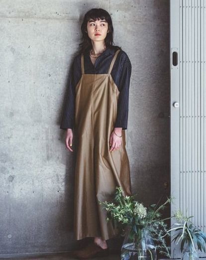 miiThaaii ミーターイー チャリタリ サロペット BEIGE ベージュ