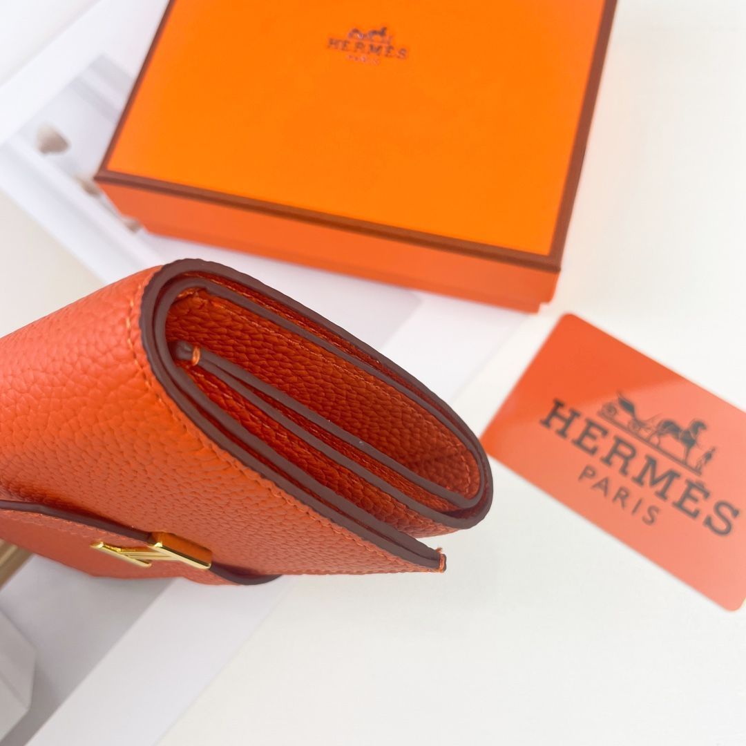 （直営店）HERMES Bearn カーフスキンレザーミニウォレット HERMES エルメス 三つ折り財布 BEARN COMBINE ベアン コンビネ