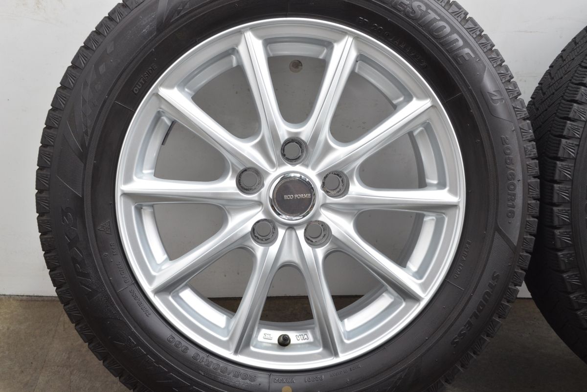 2023年製 バリ溝 VRX3付 美品】エコフォルム 16in 6.5J+39 PCD114.3 