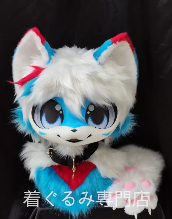 着ぐるみヘッド ドラゴン NO.156 緑 グレー 全頭ヘッド ケモノ ファー