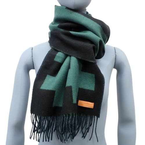 HERMES(エルメス) ソー・ドゥ・エ ブラック黒 グリーン緑 カシミヤ  