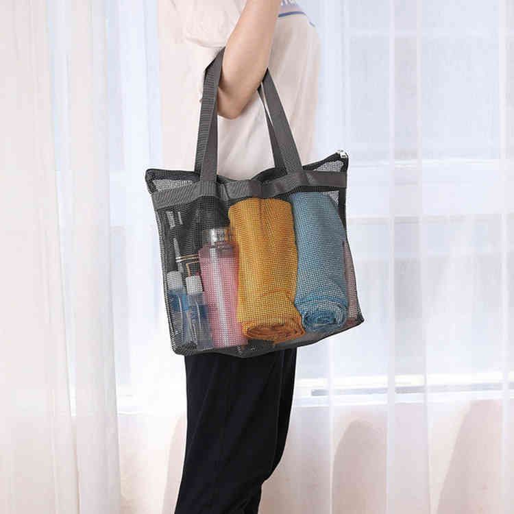メッシュバッグ 旅行用 スパバッグ レディース メッシュ 夏バッグ 超軽量 ショッピング トートバッグ 温泉バッグ 浴室 手提げ 砂遊び 買い物 ミニトート 大容量 水泳バッグ 着替え収納 sowa6586692