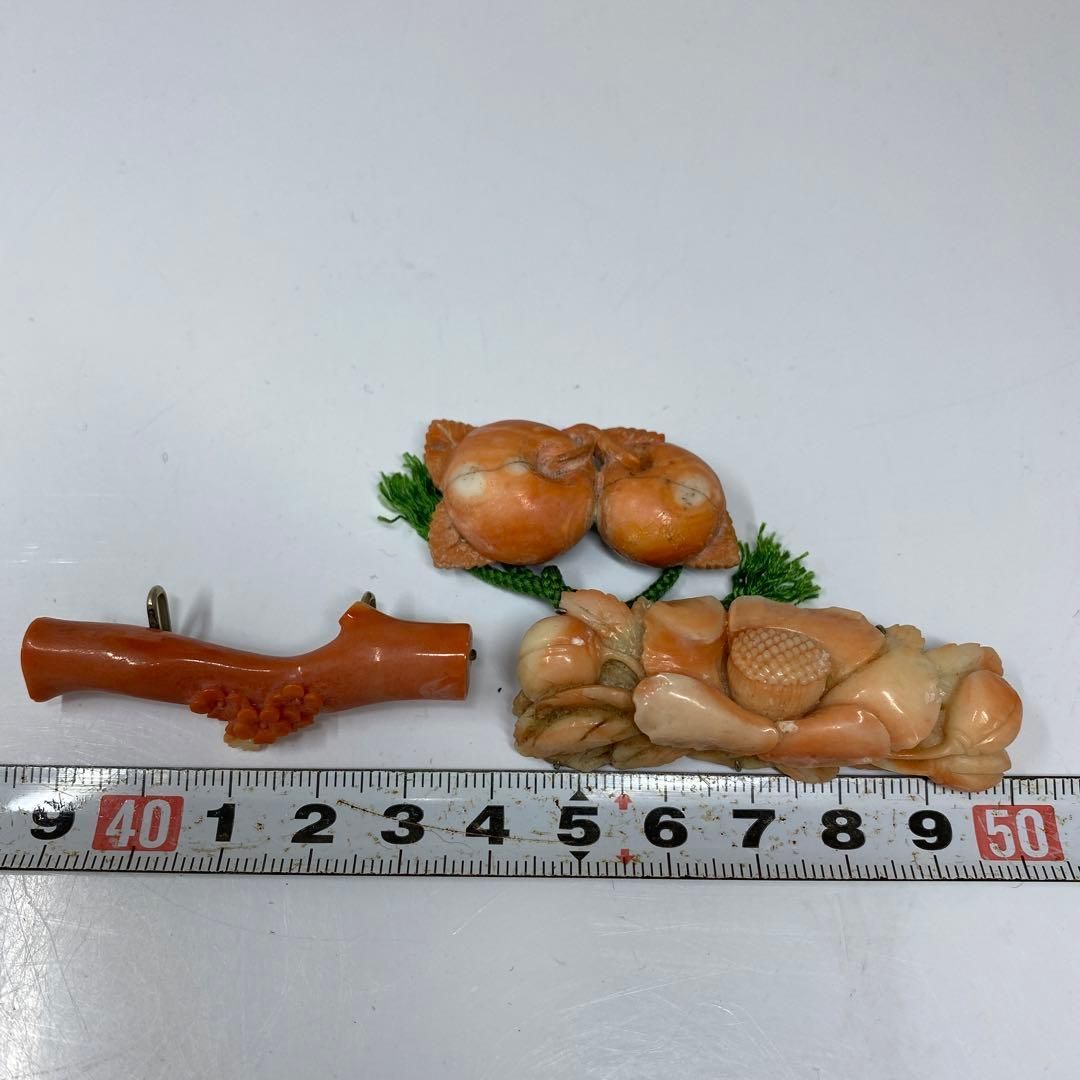 本桃色珊瑚 帯留3点 40g トヒチ 東さ6-1005ア㉗