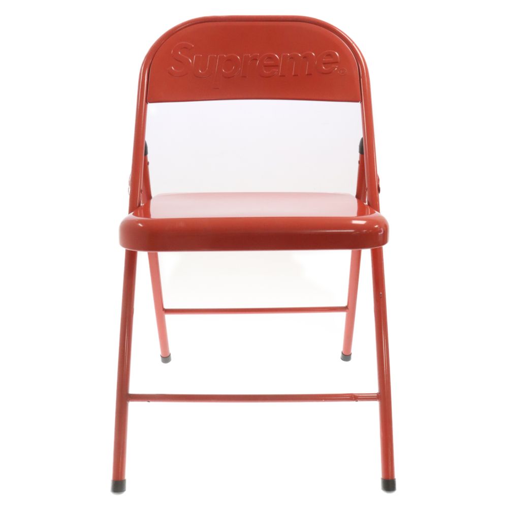 Supreme metal folding chair 赤メタル椅子