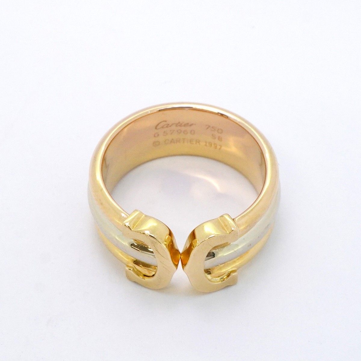 5jgb0096】カルティエ リング 2C K18YG イエローゴールド K18WG  