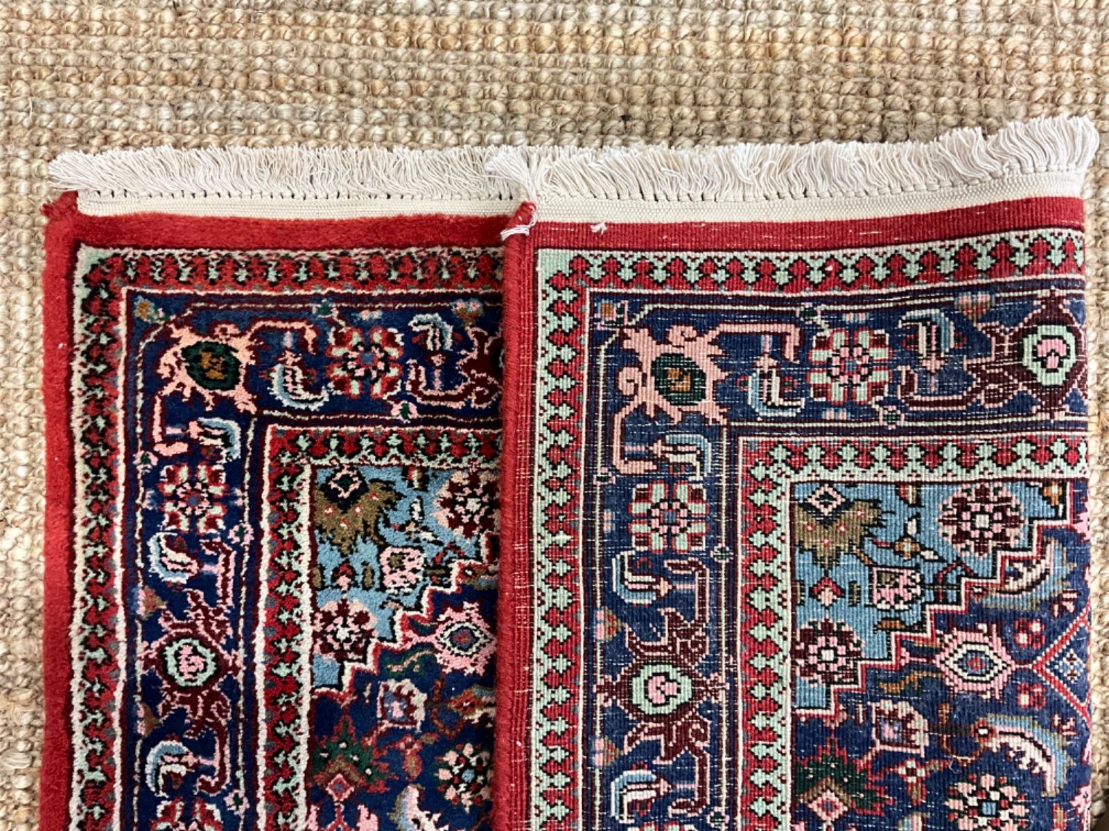 ヴィンテージラグ インド絨毯 166cm×93cm 手織り絨毯 ハンドメイド L003