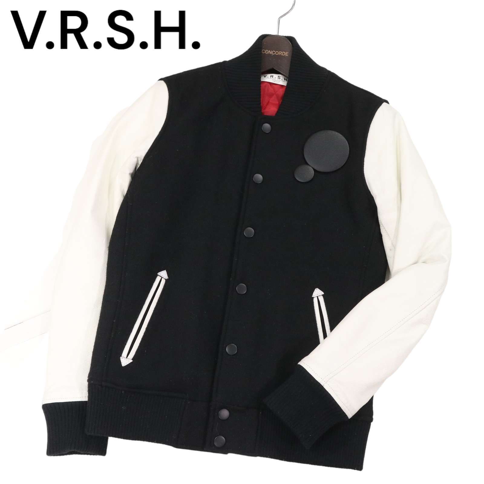 V.R.S.H. VAROSH ヴァロッシュ 袖革☆ 中綿入り リアル レザー 