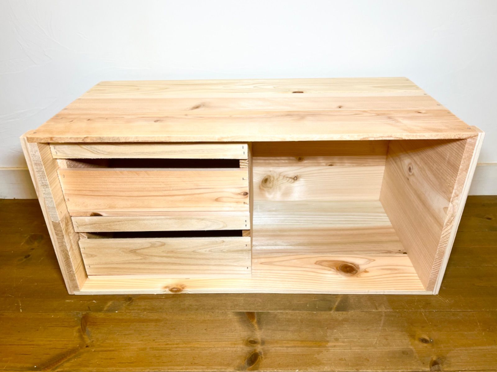 りんご箱 用 収納小箱 4箱セット / 引出し 木箱 小物入れ 陳列