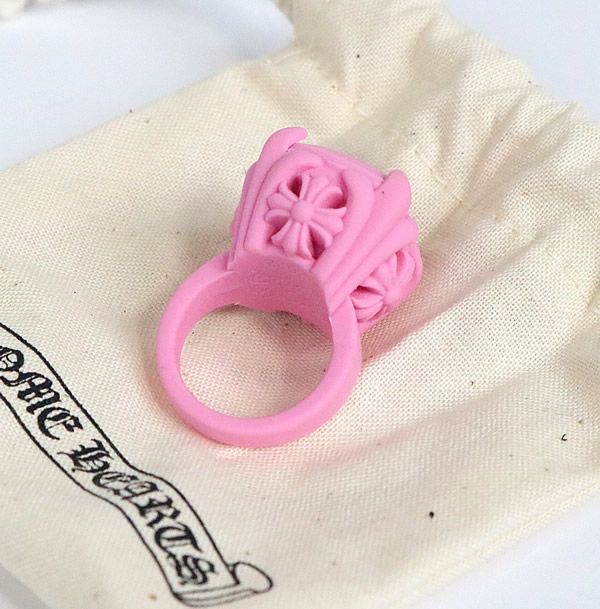 銀座店 クロムハーツ 新品 ラバー CHプラス カクテルリング 90033
