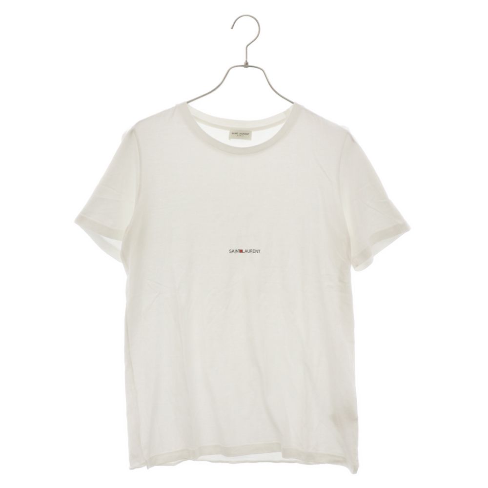 SAINT LAURENT PARIS (サンローランパリ) ロゴプリント 半袖シャツ ホワイト 464572