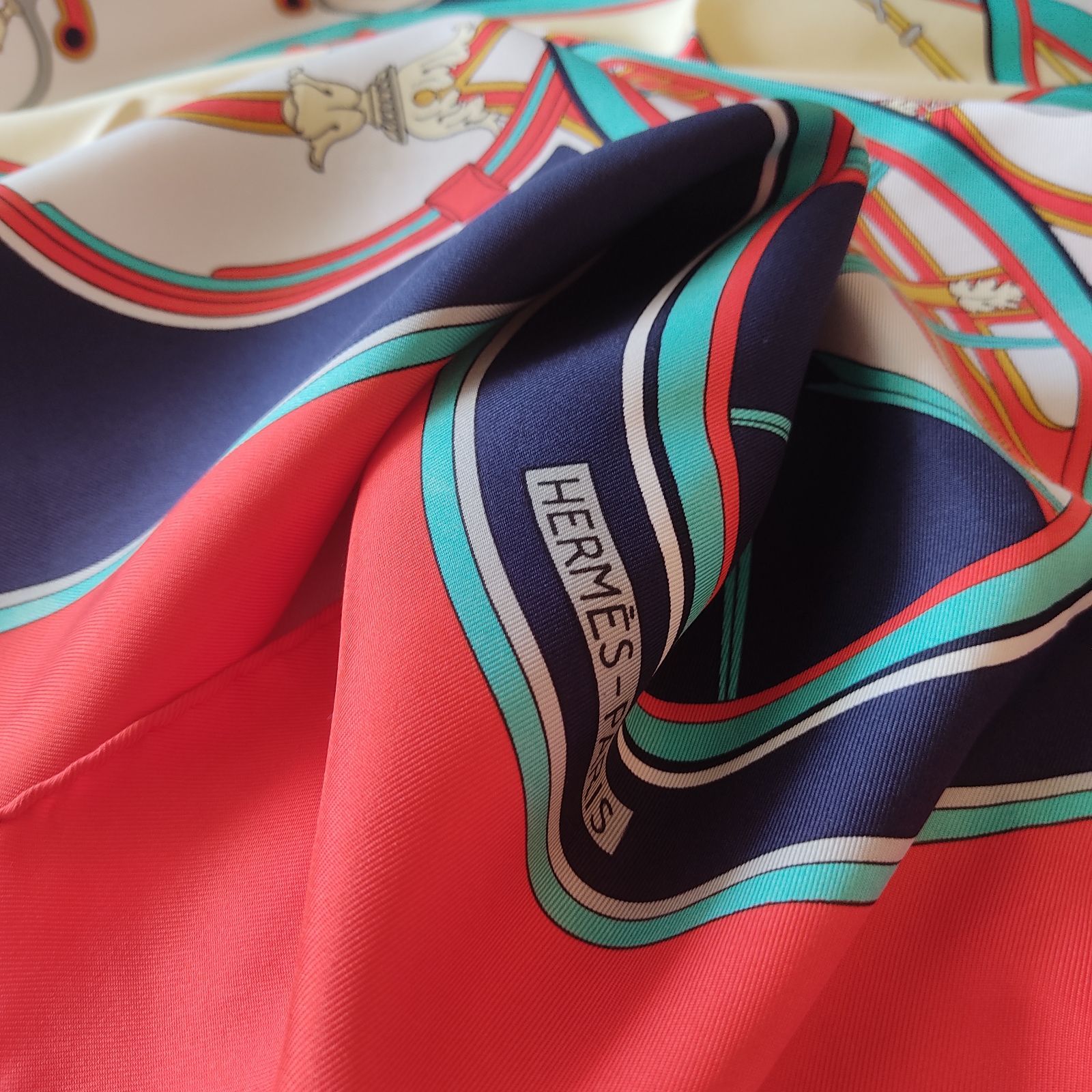 HERMES エルメス カレ90 けたたましく ジョージワシントンの馬車 カレ  