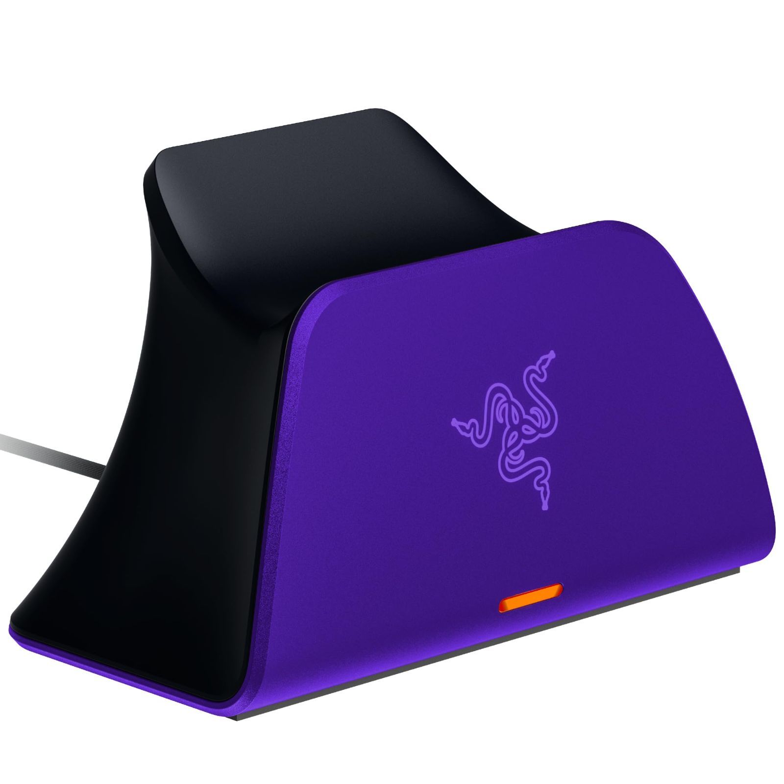 Razer レイザー Quick Charging Stand for PS5 Purple PS5 DualSense ワイヤレスコントローラー用急速充電スタンド 3時間未満で完全充電 過充電防止機能付き 曲線形クレードル設計 USB 電源供給 ク