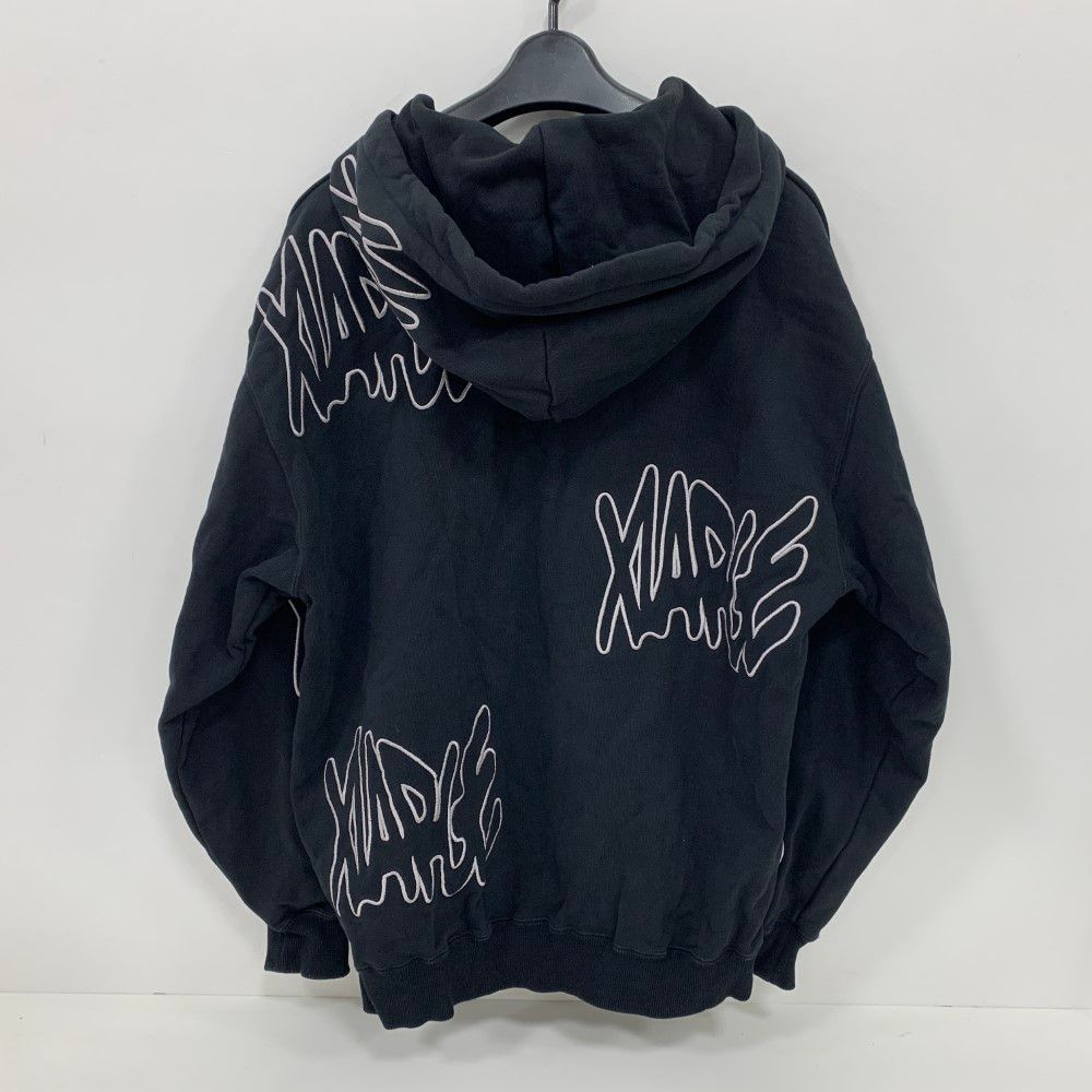 【美品‼︎】　sweats collective ジップパーカー　M ブラック 07w3561 XLARGE ジップ パーカー ブラック ALLOVER LOGO ZIP