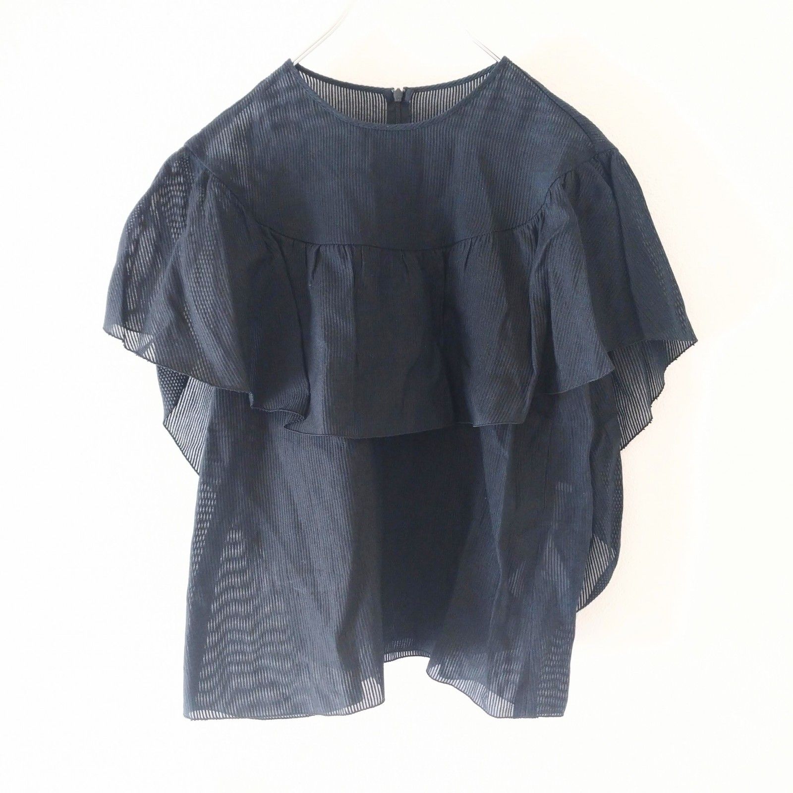 極美品 【RED VALENTINO】レッド ヴァレンティノ ブラック 42 シフォン 