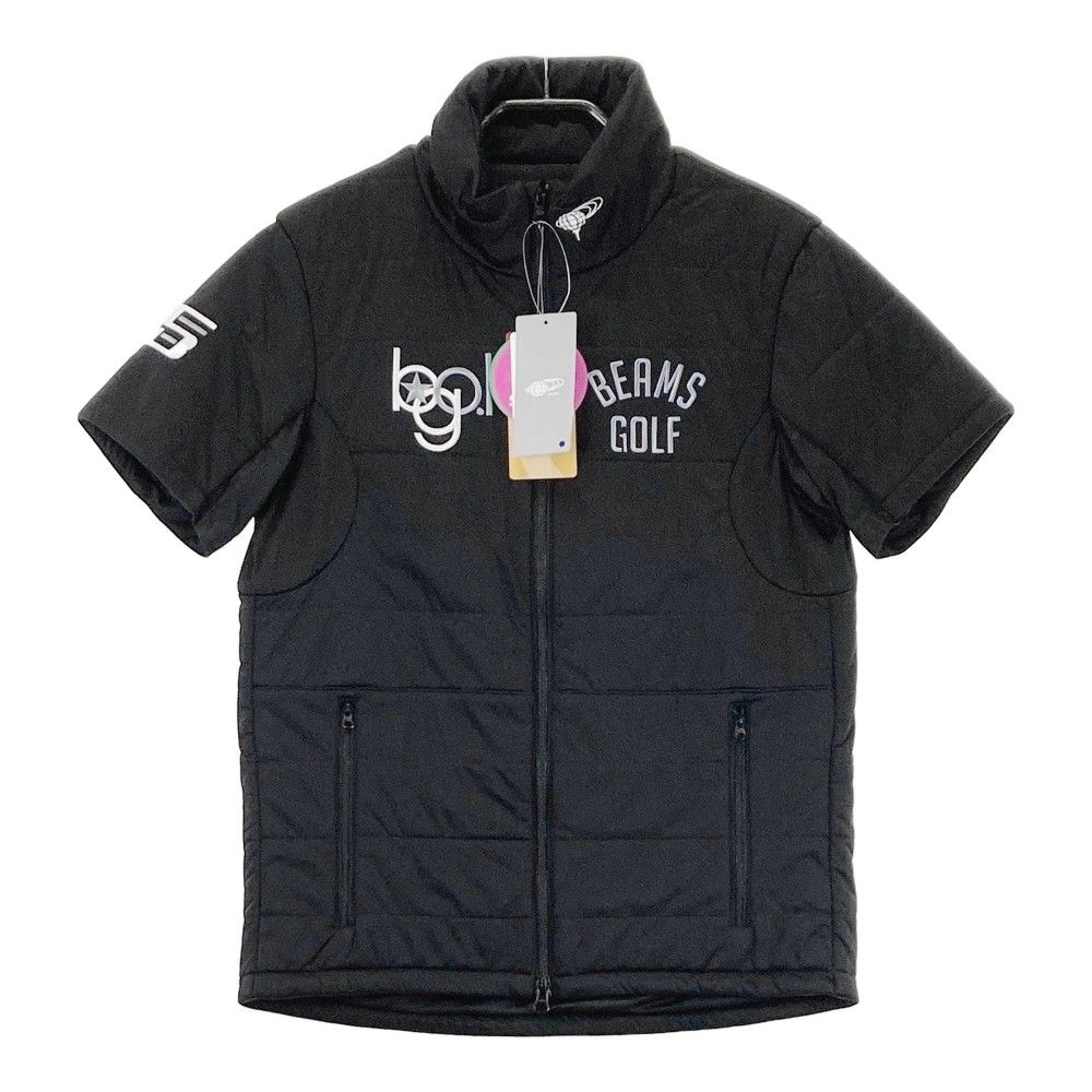 サイズ：S BEAMS GOLF ビームスゴルフ  蓄熱 中綿 半袖 ジップジャケット  ブラック系 [240101328275] ゴルフウェア メンズ ストスト