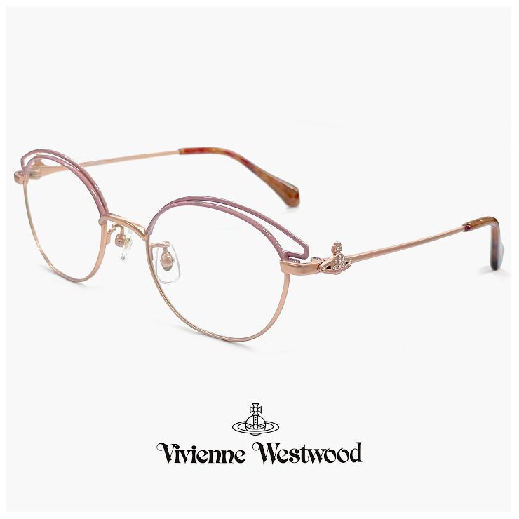 ヴィヴィアンウエストウッド メガネ 40-0033 c03 Vivienne Westwood レディース 眼鏡 40-0033-3 軽量 細い オーバル 型 ブロー メタル フレーム オーブ βチタン ダミーレンズ発送