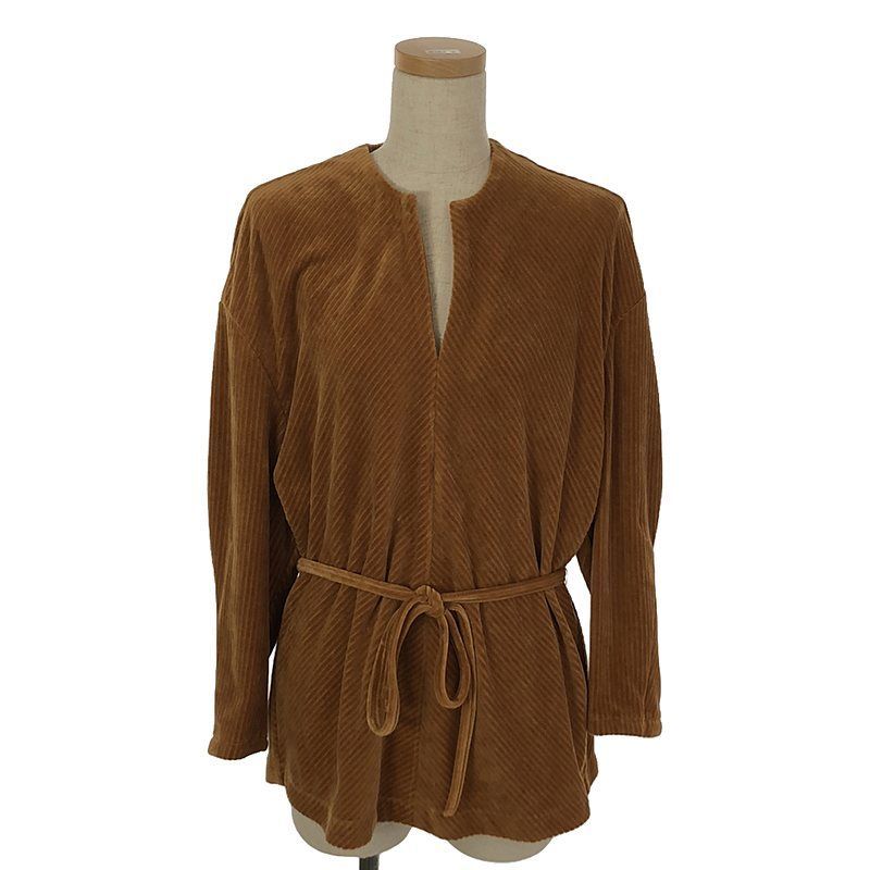 専用　マメクロゴウチ　Ｒｉｂｂｅｄ　Ｖｅｌｏｕｒ　Ｊｅｒｓｅｙ　Ｔｏｐ 美品】 Mame Kurogouchi / マメクロゴウチ | Ribbed Velour Jersey Top