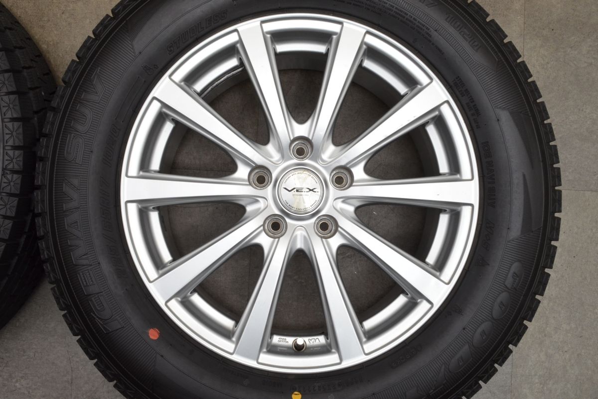 ロクサーニスポーツ 17インチ 7J ＋48 PCD114.3 グッドイヤー アイスナビSUV 225/65R17 4本セット バリ溝 大特価】ロクサーニスポーツ 17in 7J +38 PCD114.3 グッドイヤー