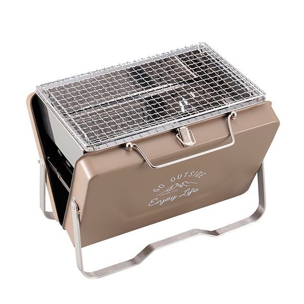 CAPTAIN STAG モンテ V型卓上グリル カーキ UG-66