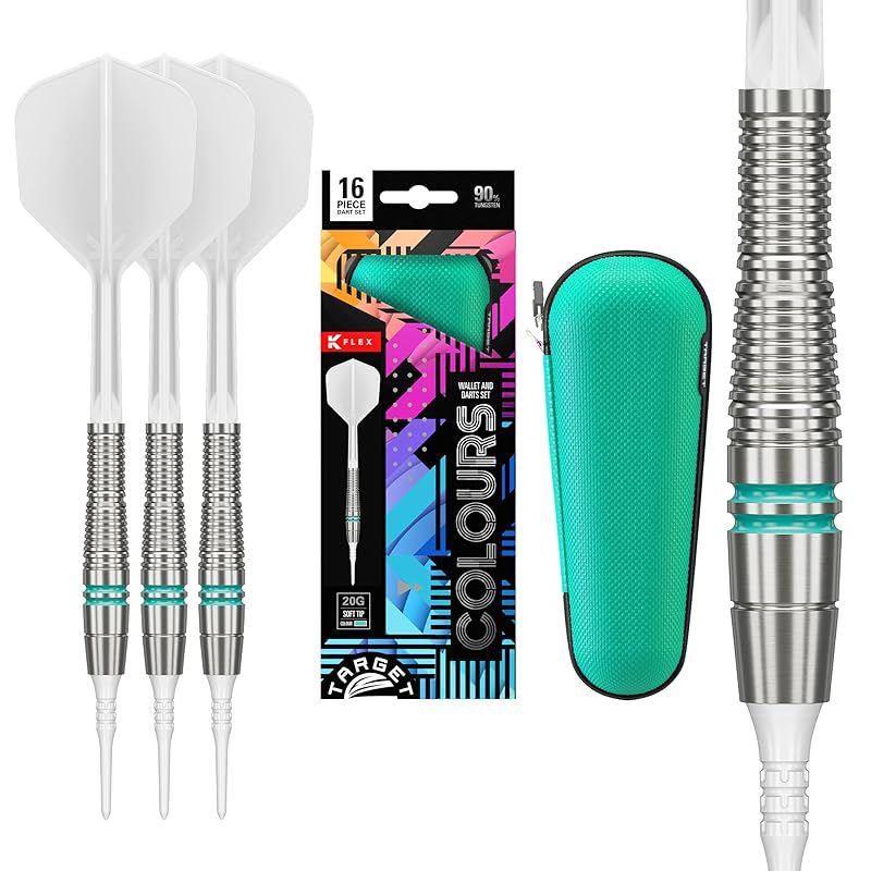 TARGET ターゲット COLOURS GEN4 TEAL 90% 20G 2BA SOFT TIP ズ ティール ソフトティップダーツ 1