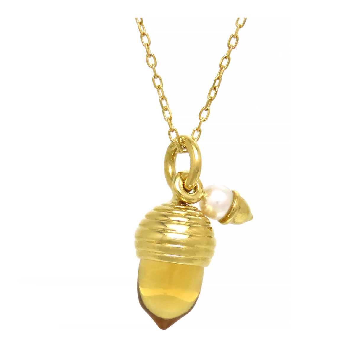 ミキモト　ベビーパールネックレス K18 一粒ネックレストップK18 ミキモト(Mikimoto) K18イエローゴールド(K18YG) ダイヤモンド