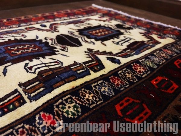 RAGQ085 ビンテージトライバルラグ ウール絨毯 107cm×68cm RAGQ085 ビンテージトライバルラグ ウール絨毯 107cm×68cm 【公式通販】