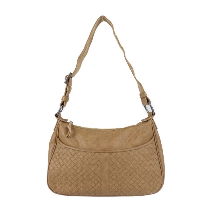 BOTTEGAVENETA ボッテガヴェネタ イントレチャート  ショルダーバッグ 135915 PVC   ブラウン系 キャメル系   ワンショルダーバッグ ハンドバッグ 【本物保証】 BOTTEGA VENETA ボッテガヴェネタ イントレチャート ショルダーバッグ