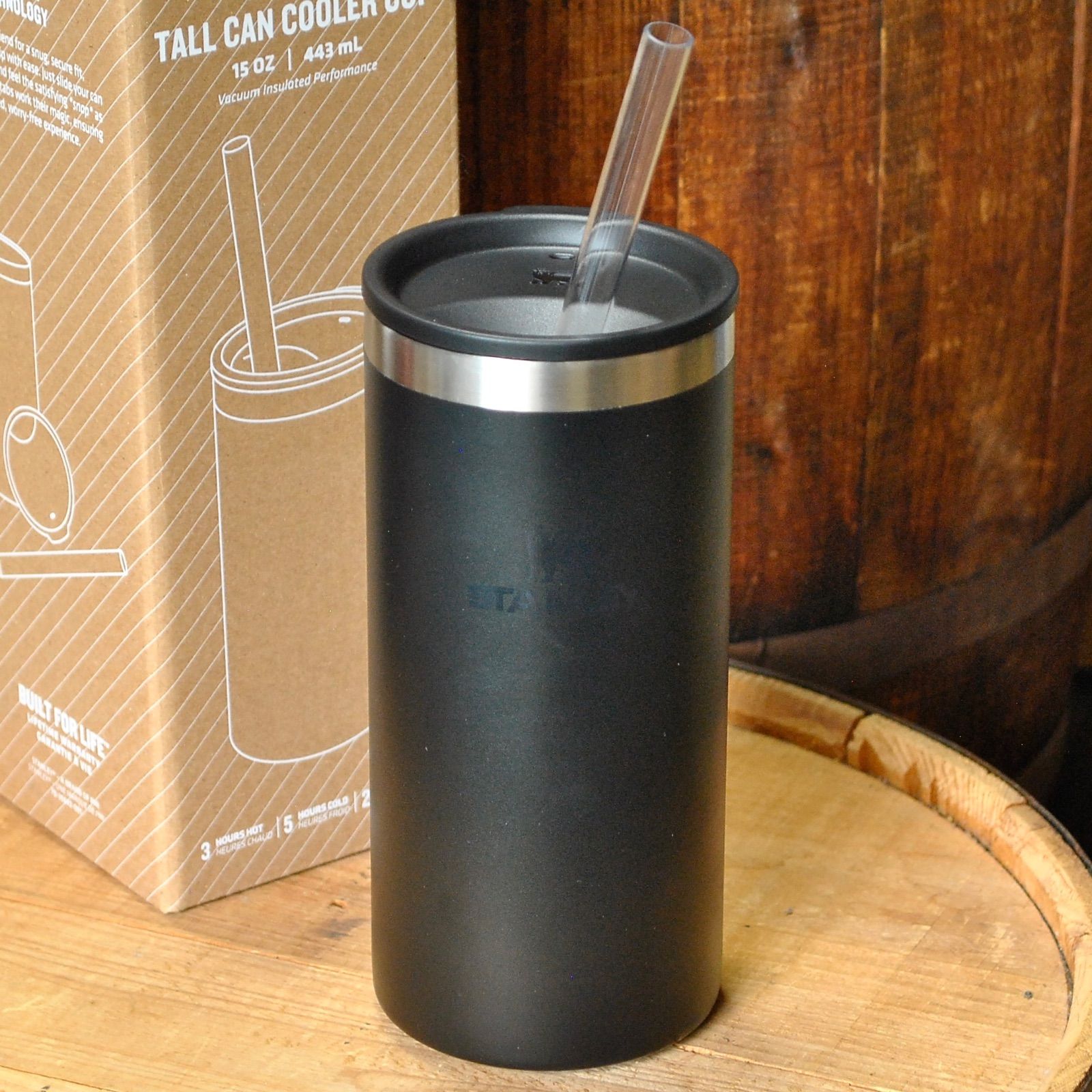 スタンレーSTANLEYエブリデイ缶クーラーカップ500ml対応ストロー付き 