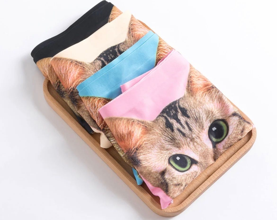ネコ ショーツ Lサイズ 猫 パンツ 海外製 ホワイト 白 - メルカリ