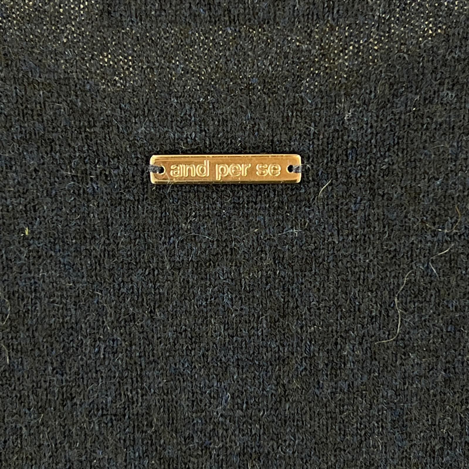 美品 Ampasy アンパスィ ブランドロゴ 秋冬 AW 長袖ニット カシミヤ