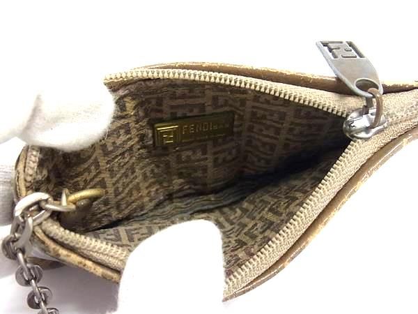 FENDI　フェンディ　コインケース　ブラウン　小銭入れ　ズッカ FENDI ズッカ コインケース ブラウン シルバー キャンバス