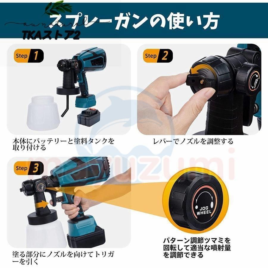 残り2点 コードレススプレーガン 電動スプレーガン スプレーガン 電動 塗装 充電式噴霧の幅調整 噴霧 電動ペインター 家庭用