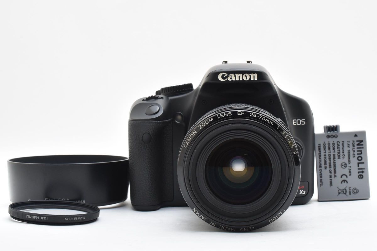 ショット数1200回 美品 Canon EOS kiss X2 + EF 28-70mm F3.5-
