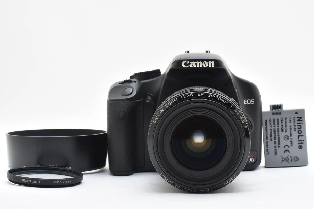 ショット数1200回 美品 Canon EOS kiss X2 + EF 28-70mm F3.5-