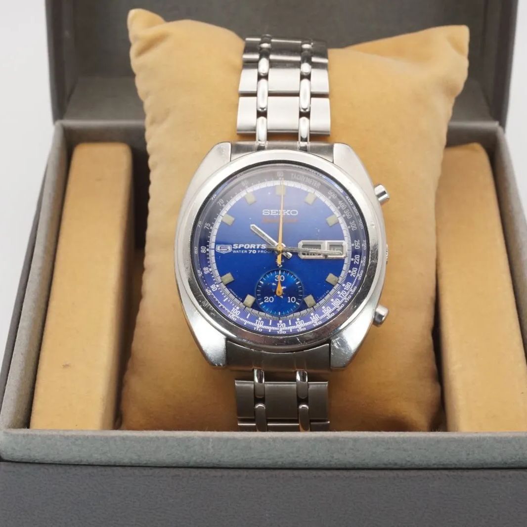 希少 ジャンク扱い 要OH SEIKO 5SPORTS SpeedTimer 6139-6010 21石