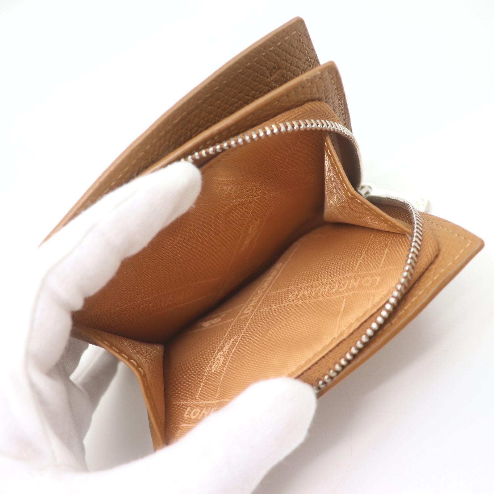 IT881DIAHLES 未使用 保管品 LONGCHAMP ロンシャン レザー 二つ折り  