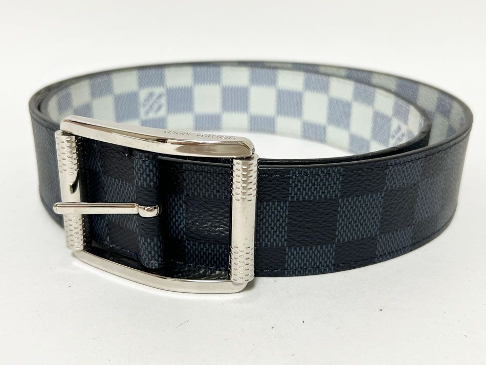 LOUIS VUTTION ルイヴィトン ダミエ コバルト アズール サンチュール リバース 40mm メンズ ベルト M0040S