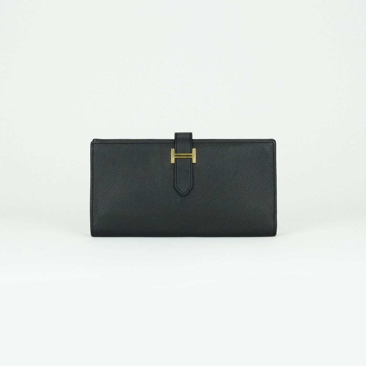 エルメス HERMES ベアンスフレ ベアン スフレ 財布 長財布 ロングウォレット エプソン ノワール ブラック 黒 ゴールド金具 ヴォーエプソン