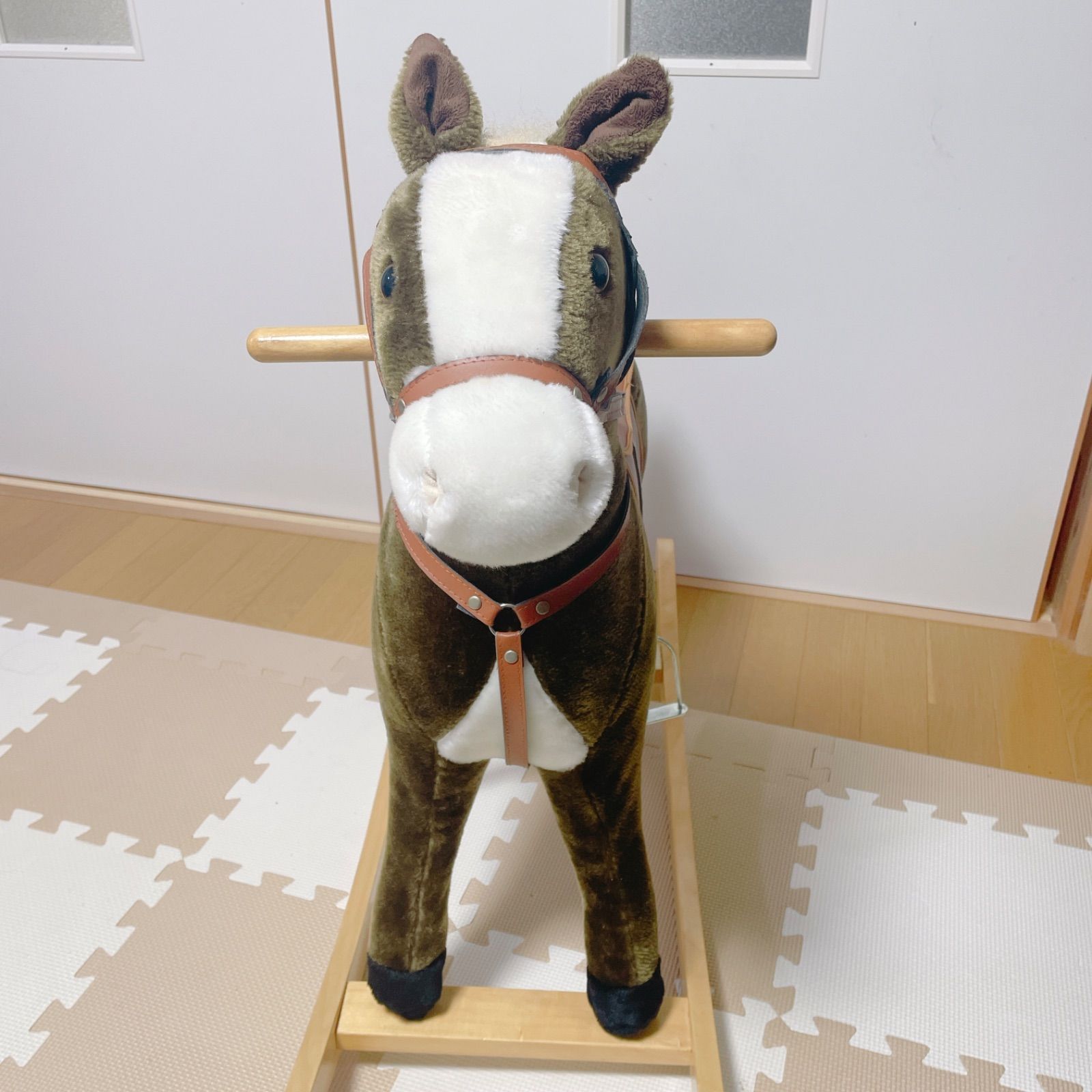 音も出るシッポも振るロッキングホース 音も出るシッポも振る☆ロッキングホース☆木馬 - メルカリ