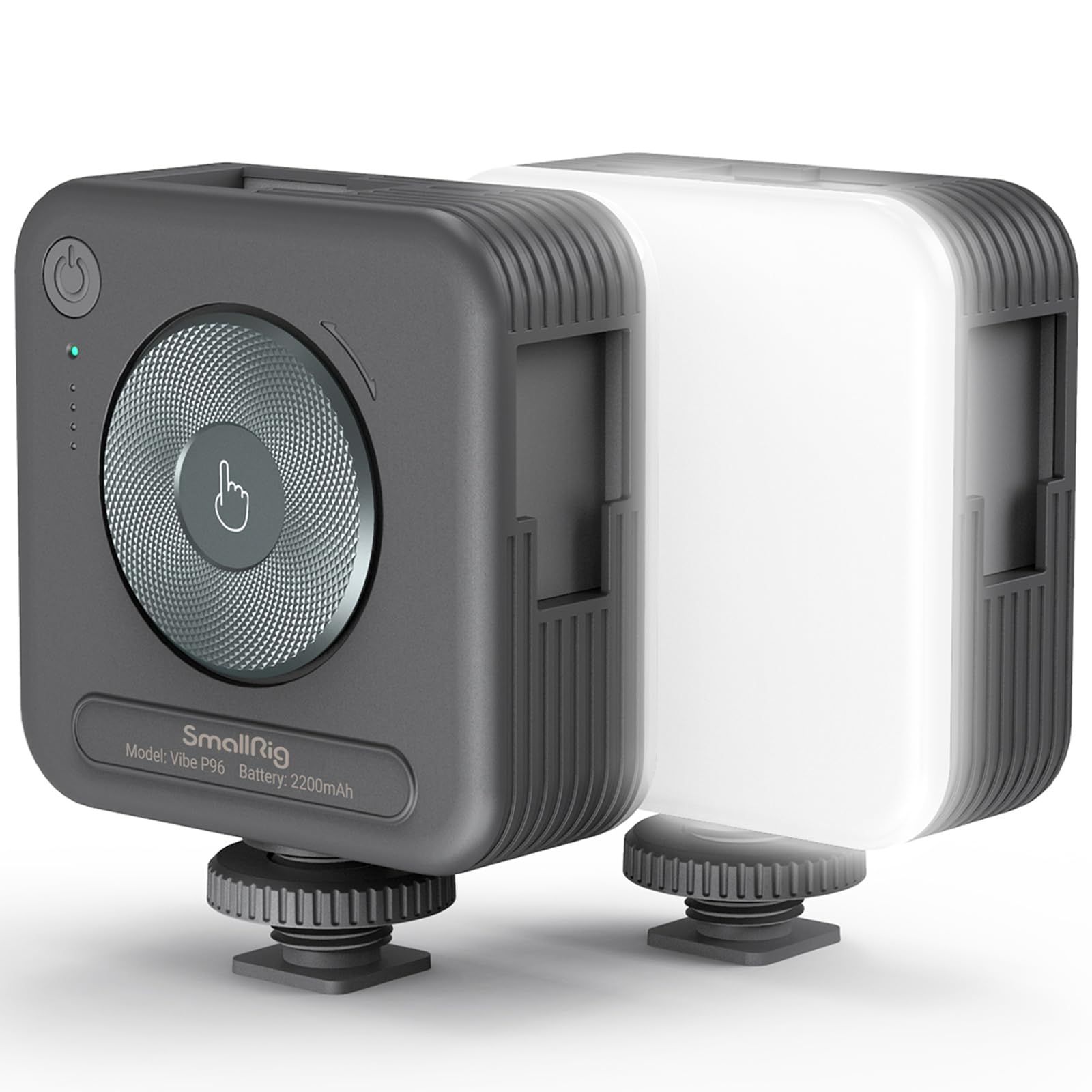 simorr LEDビデオライト ポータブルカメラライト 96個のLEDビーズ 写真ビデオ照明用 充電式 2200mAh CRI 95 2700-6500K 調光 パネル コールドシュー3個付き 3286
