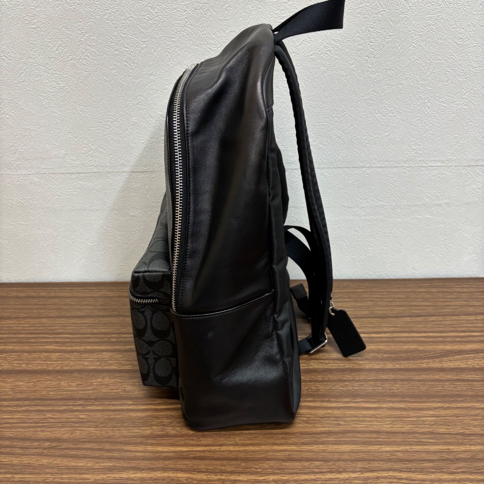 コーチリュックシグネチャーPVC×レザー ブラックF58314 黒