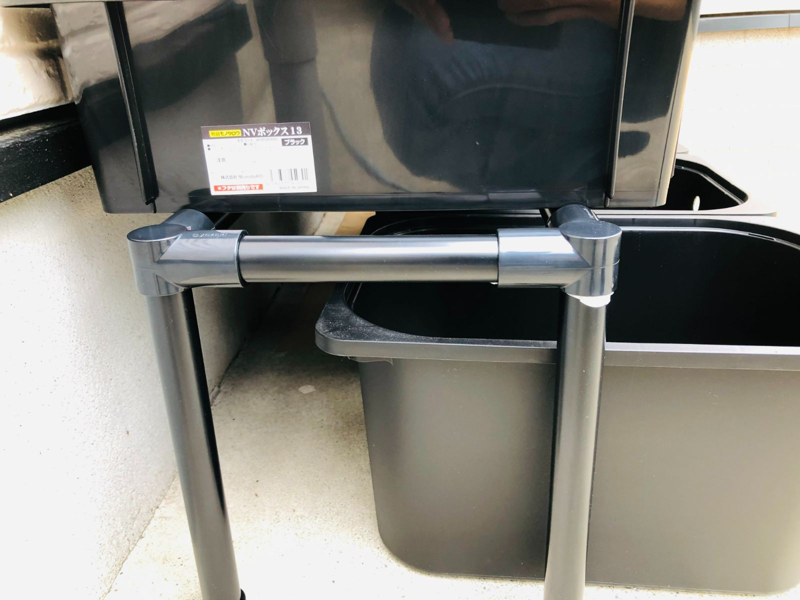 メダカ飼育ラック ブラック コンパクト 【接着剤付】 NVBOX13 4