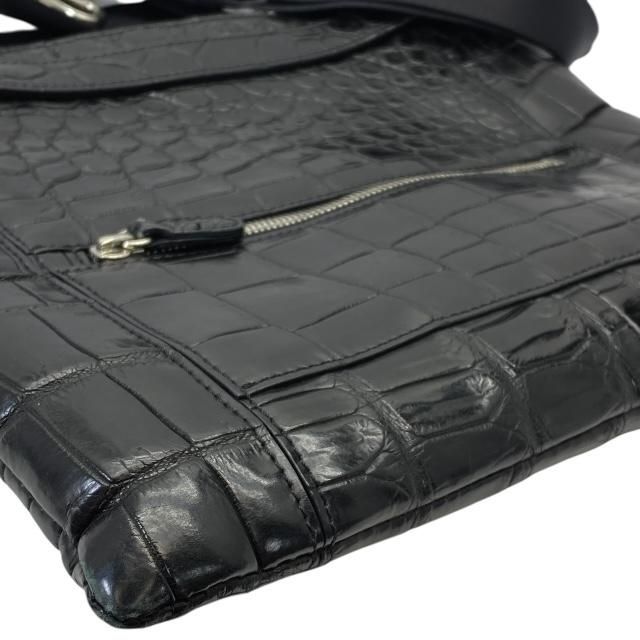 【美品】ボーグラン　クロコダイルショルダーバック　　ブラック 美品 ボーグラン BEAUGRAND バッグ ミニ ショルダーバッグ
