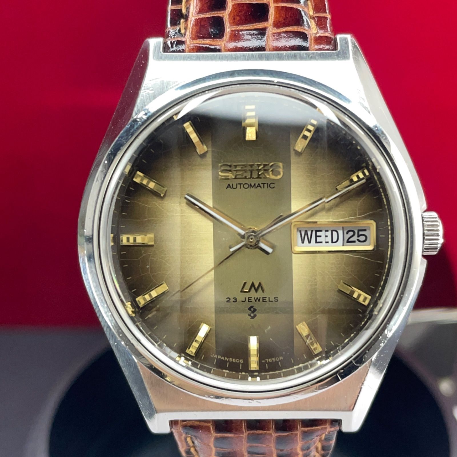 70s SEIKO ロードマチック 自動巻 日本製 9面カットガラス