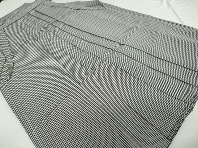 平和屋着物●男性 馬乗り袴 作家物 特選 昆龍平 縞 正絹 DAAW5160ud