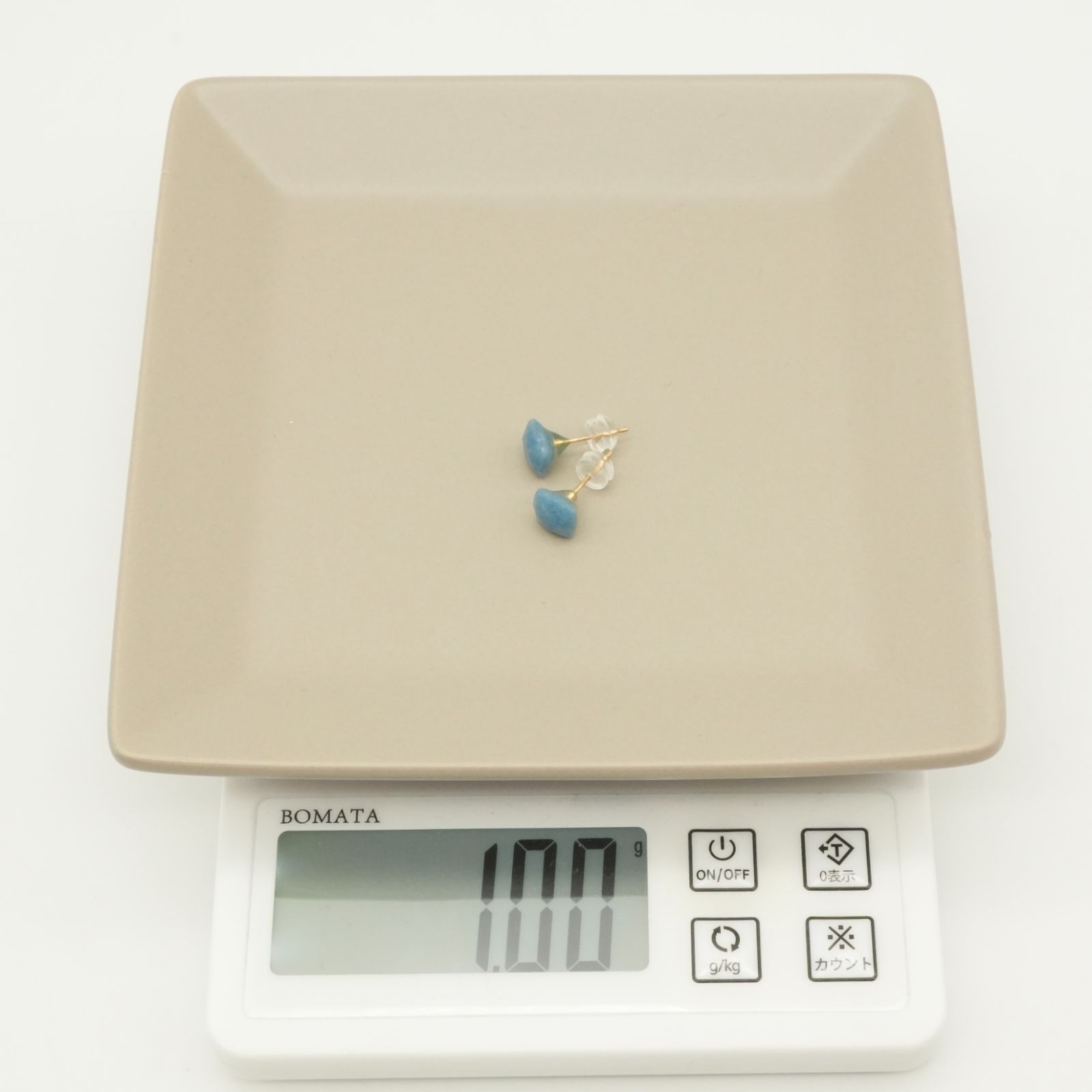 アガット ラズライト スクエア スタッド ピアス K10/24-3931S - メルカリ