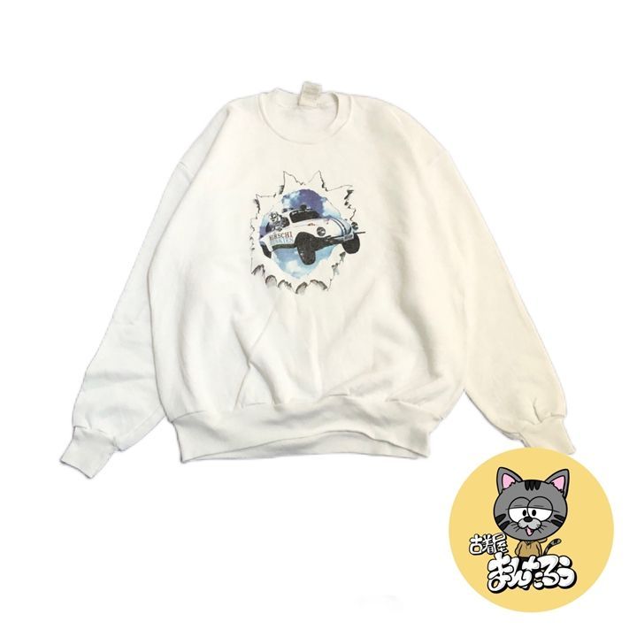 90s 古着 ジャージーズ スウェット USA製 アニマル ホワイト XL
