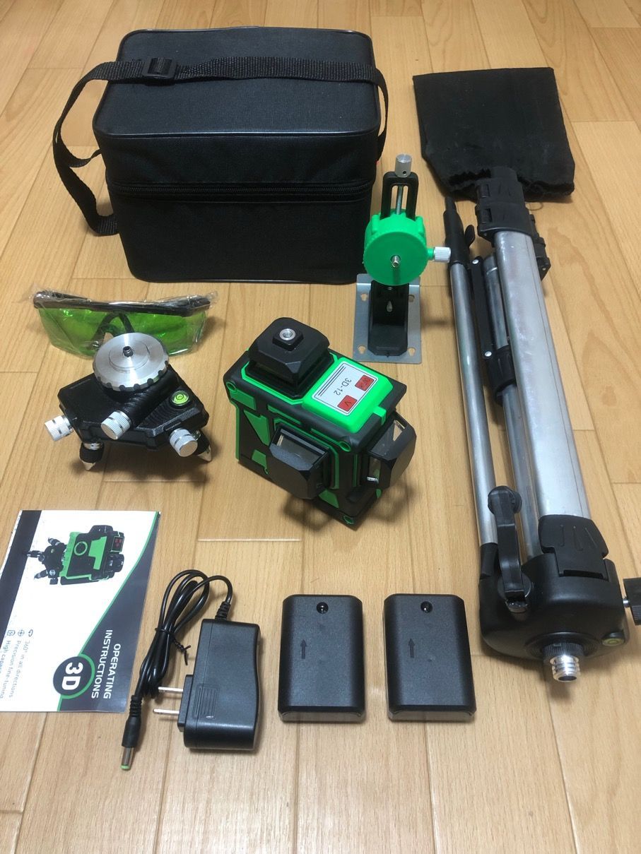 5ライン6点グリーンレーザー墨出し器レベル水平器墨出器墨出し機墨だし器/三脚付き Amazon | レーザー墨出し器/16ライン グリーン レーザー墨出し器